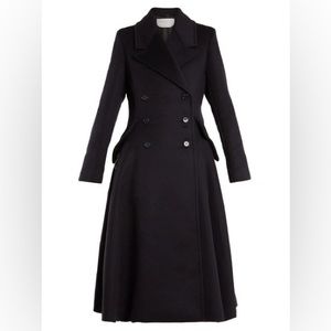 Gabriela Hearst Navy Double Breasted Cantwell Coat.